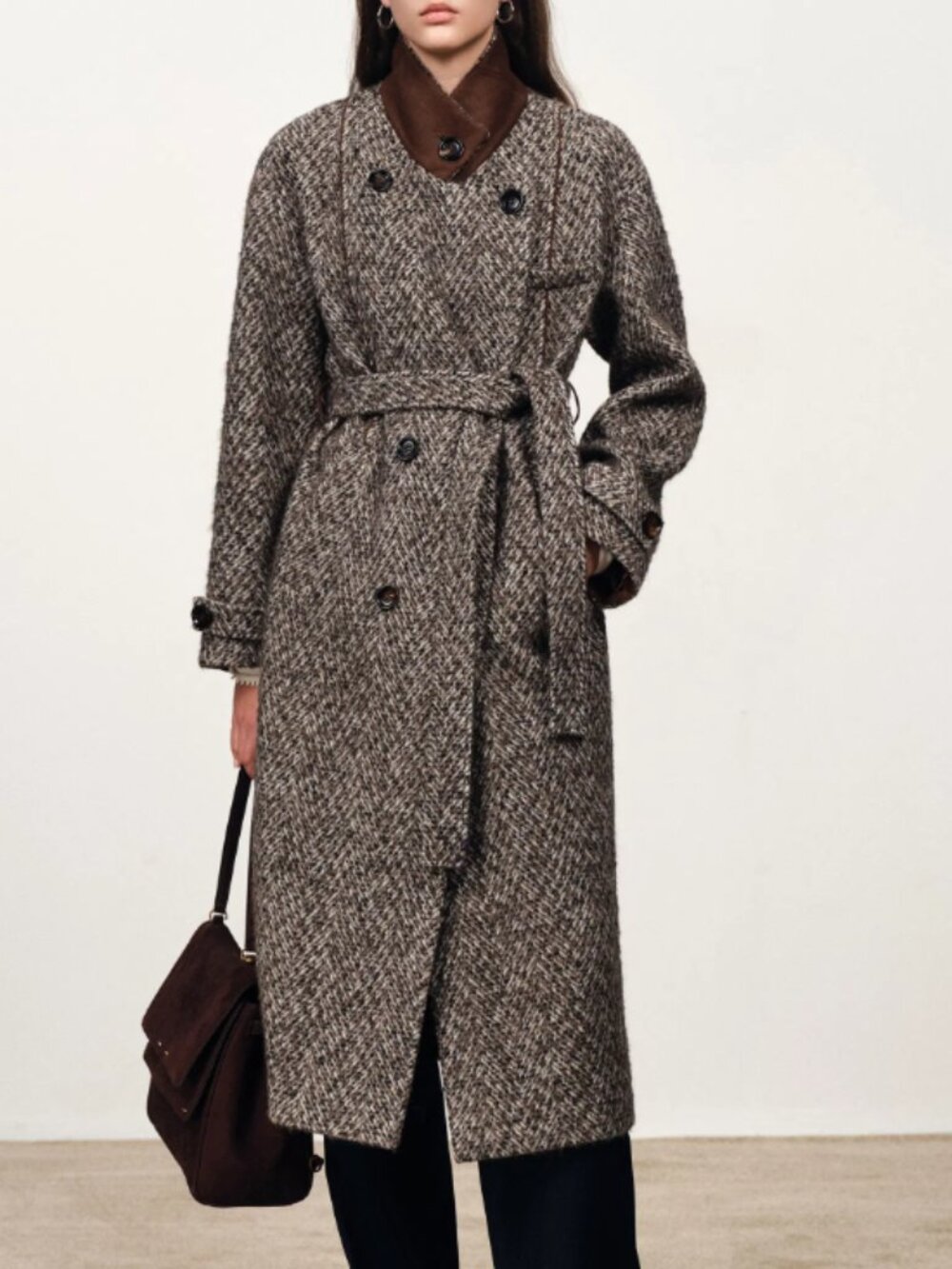 Plaid Wool Coat
